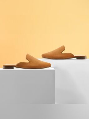 Mussoe Mustard Suede Mules